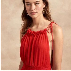 Red cutaway mini dress